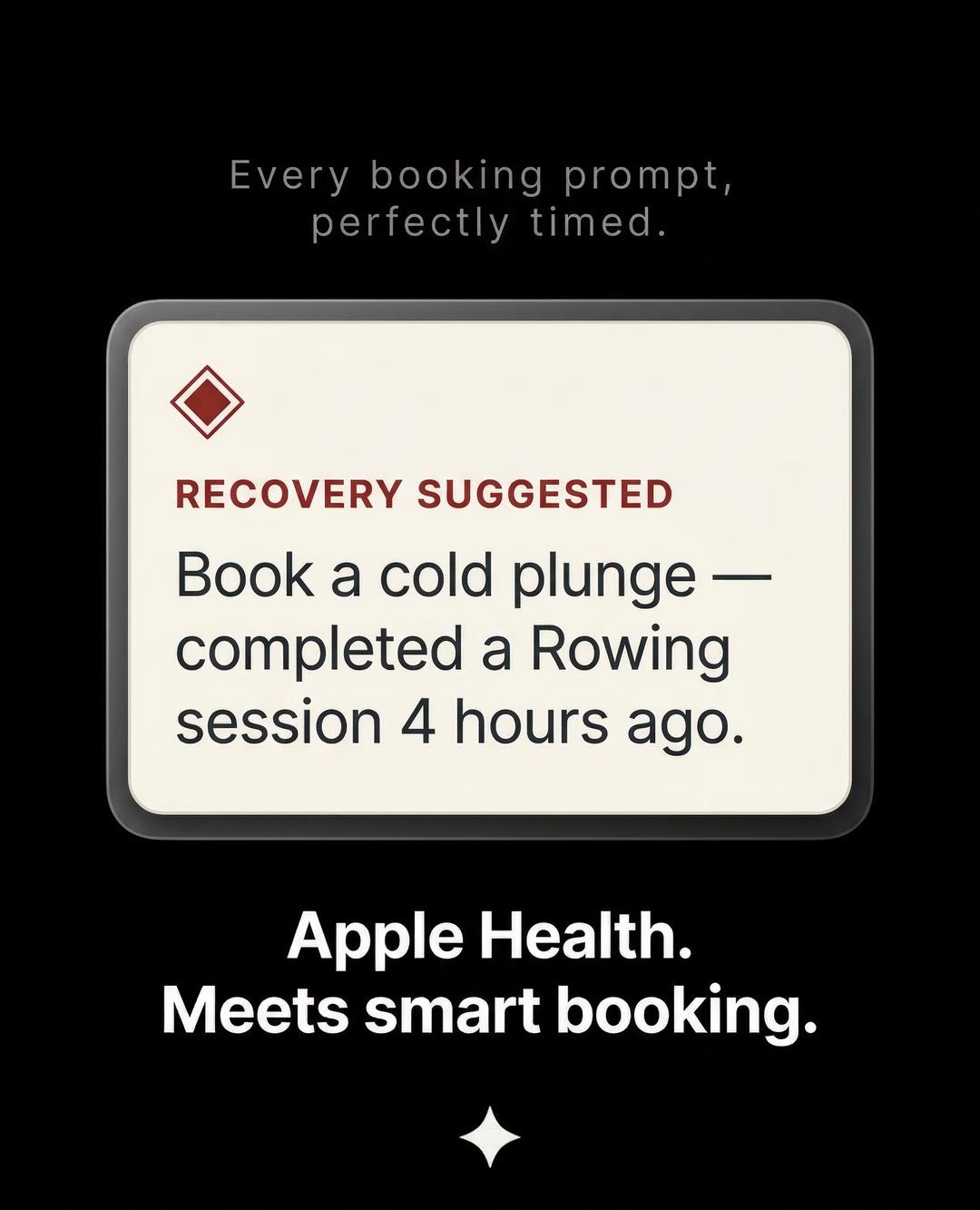 Recovery session suggested based on health data